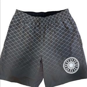 Soulcycle branded workout shorts with compression pants, Med